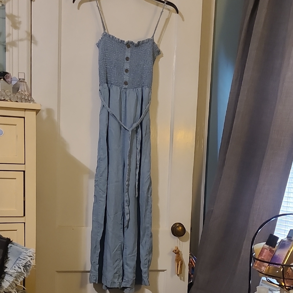 ❤️Light Blue Jumpsuit with Button Detail